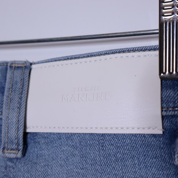 7 FOR ALL MANKIND Beauty Denim Easy Boot Light Wash Blue High Rise Women's 27 - Picture 8 of 15